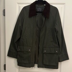 Levi’s oversized Olive Green barn Jacket with Corduroy Collar NWOT
